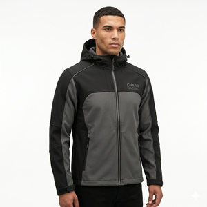 Veste à capuche softshell de course moto OEM respirante % polyester, sublimation personnalisée, imperméable, coupe-vent, vêtements de sport - Product Image 4