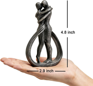 Estatua Moderna Abstracta de Pareja Besándose, Escultura Romántica de Metal, Figura Contemporánea de Amor, Decoración para el Hogar - Product Image 2