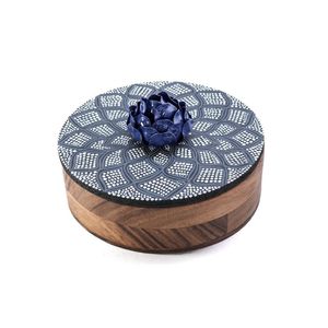 Handcrafted Wooden Chapati & Spice <b>Box</b> Set Kitchen Storage Roti Container with Home Decor Organizer Utility - Product Image 1