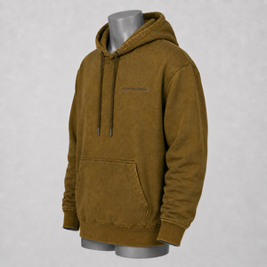 High Street <b>Aesthetic</b> Solid Acid Wash Hoodies 100% Cotton Winter Men's Eco-Friendly Breathable Hooded Apparel Modern Trendy - Product Image 1