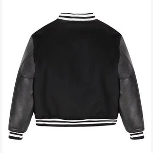 Chaqueta Deportiva Negra para Hombre DAIZAN STAR, de Poliéster/Algodón, con Cuello Alto, Puños Acanalados y Cierre de un Solo Botón, para Otoño - Product Image 4