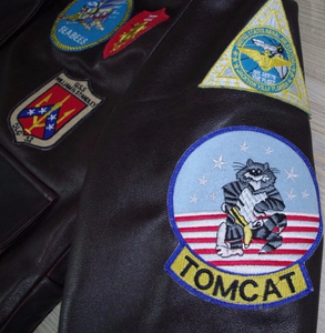Custom Men's Leather Bomber <b>Jacket</b> Patch Embroidery Vintage <b>Pilot</b> <b>Jacket</b> Streetwear Premium Aviator <b>Jacket</b> - Product Image 3