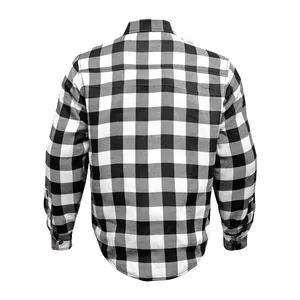 เสื้อเชิ้ตไบค์เกอร์แบบมีเกราะป้องกันสำหรับผู้ชายและผู้หญิง สีเขียวนีออนดำ สไตล์คาเฟ่เรเซอร์ ผ้าแฟลนเนลผสมคอตตอน ระบายอากาศได้ดี - Product Image 4