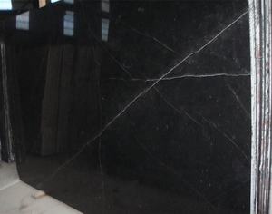 Venta al por mayor China Nero Marquina mármol piedra azulejo mármol negro con vetas blancas losas de mármol - Product Image 3