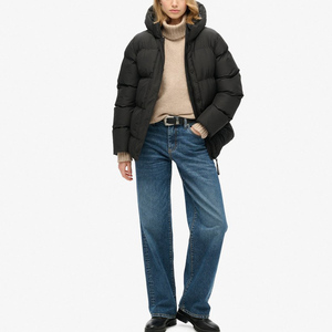 Veste matelassée pour femme taille adulte, veste d'hiver chaude matelassée à capuche, veste légère en duvet - Product Image 4