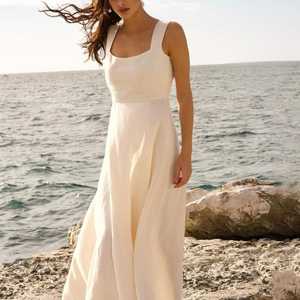 Nuevo Vestido Largo de Primavera con Diseño Elegante y Dulce, Blanco, Ajustado, con Tirantes, Sin Mangas, Falda de Encaje, Cintura y Laterales Ajustados - Product Image 5