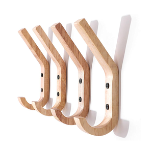 Home Decor Hat Bag Rubber Wooden Hook Hanger Hot Selling Top Trendy <b>Clothes</b> Storage Hooks At Nice Price - Product Image 4