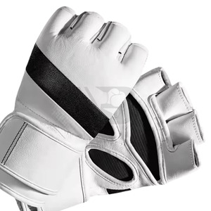 Service OEM – Gants de boxe et MMA en cuir, couleur et logo personnalisés, légers, style demi-doigts, tailles 6oz et 8oz, fabriqués au Pakistan, avec poignées ergonomiques - Product Image 2