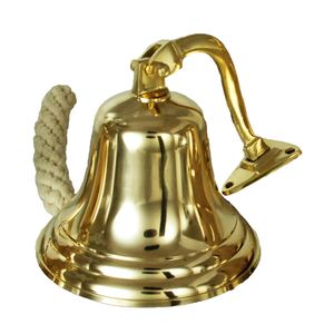 Campana Náutica de Latón Puro de Alta Calidad, con Acabado Pulido, para Decoración de Pared, Hogar, Exteriores y como Campana de Llamada - Product Image 1