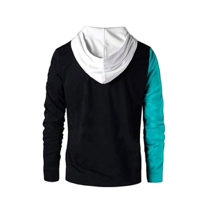เสื้อฮู้ดผู้ชายปักลายสีตัดต่อ ผ้าฟลีซ ทรงปกติ สวมใส่สบาย แขนยาว สีแดง ขาว ดำ เหมาะสำหรับฤดูใบไม้ร่วง - Product Image 6