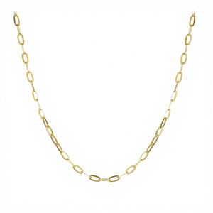 Collier chaîne en argent massif 925, maillons épais type trombone, pour fiançailles, mariage, cadeaux de fête - Tendance homme et femme - Product Image 2