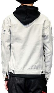 Veste en jean d'hiver pour homme de haute qualité, respirante et au design moderne avec logo personnalisé, col montant, positionnement avant - Prix abordable - Product Image 2
