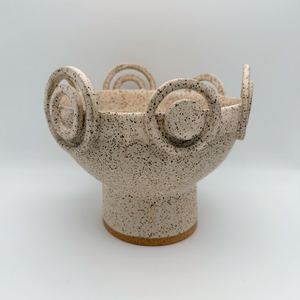 แจกันเซรามิกวินเทจวาบิซาบิคุณภาพสูงทำมือ แจกันเซรามิกสโตนแวร์สำหรับวางบนโต๊ะ ผลิตโดย UO INDIA - Product Image 1