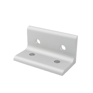 Support d'angle métallique robuste avec renfort triangulaire, support d'angle à 4 trous à angle droit avec triangle renforcé - Product Image 1