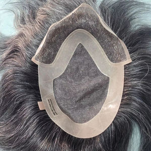 Peluca de Cabello Remy con Frente de Encaje Mono para Hombre, la Más Vendida, Encaje HD Transparente, Peluca de Cabello Humano de Alta Calidad Taz Hair Bangladesh - Product Image 1