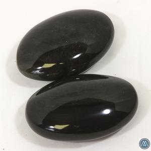 Globe en obsidienne noire polie à motif animalier, pierre précieuse naturelle en vrac, pour la protection Feng Shui, la mise à la terre, la méditation, l'amour et la guérison - Product Image 3