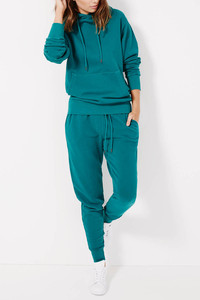Women Hooded <b>Tracksuit</b> Set <b>White</b> Animal Print Side Stripes Casual Athletic Wear Full Sleeve Drawstring Pants Two Piece Outfit - Product Image 3