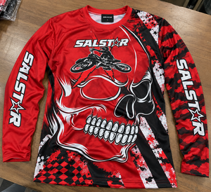 เสื้อแข่งมอเตอร์ไซค์แบบสั่งทำพิเศษ แขนยาว พิมพ์ลายแบบ Sublimation สำหรับ MX Motocross ขี่ออฟโรด สีแดง ผู้ผลิตชุดกีฬา OEM - Product Image 6