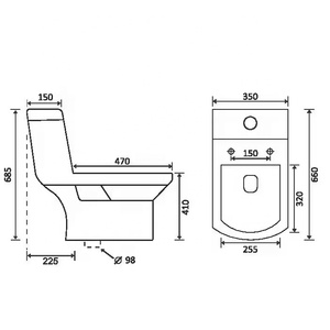 Latest Home Hotel And Hospital Use Ceramic Sanitary Ware Products Rimless One Piece Toilet Seat - Product Image 6
