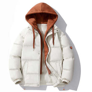 <b>Pink</b> Hooded Puffer <b>Jacket</b> Windproof Zipper Closure Casual Winter Wear Regular Fit Polyester Shell Solid Color Badge Logo - Product Image 4