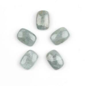 High Quality Natural <b>Aquamarine</b> 10x14mm Cushion Shape Cabochon Flat Back Calibrated Cabochon Loose Gemstones for Jewelry Making - Product Image 5