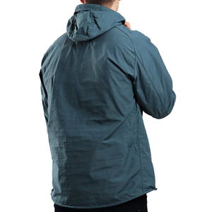 Men's Lightweight Nylon Sports Jacket Custom Windbreaker with waterproof Canvas Hood Color <b>Block</b> Design by Manufacturer - Product Image 3
