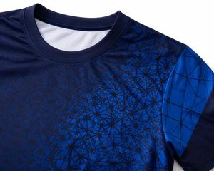 Hot Selling Men's Short Sleeve O-Neck <b>Geometric</b> Pattern Quick Dry Knitted Polyester T-<b>Shirt</b> Regular Fit Sporty Style - Product Image 4