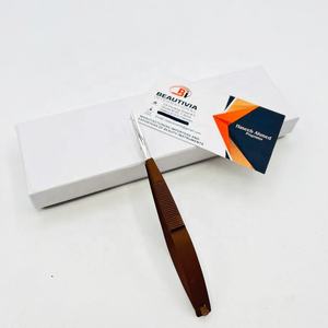 Tijeras Profesionales para Cejas, con Punta Afilada, para el Cuidado de las Cejas y el Cabello Fino, de Acero Inoxidable, Color Marrón Mate, Ligeras - Product Image 3