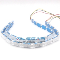 AILECAR - Tira de Luces LED RGBW para el Día, con Control por Aplicación, Efecto de Persecución de Cristales, con Señal de Giro Secuencial