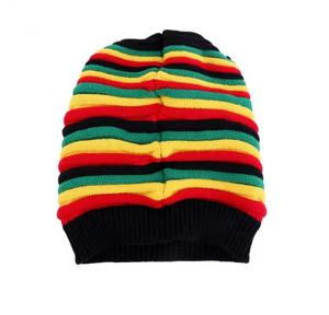 Unisex Hand Knitted Beanie Hat Solid Rasta Color Boho Style <b>Winter</b> <b>Cap</b> 100% Polyester Adjustable Adult Size 56-58CM Breathable - Product Image 5