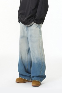 Pantalones Vaqueros de Mezclilla de Pierna Recta con Estilo Urbano de Cintura Media para Hombre, Transpirables, Impermeables, Ecológicos y Ligeros - Product Image 3