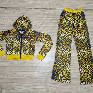 Sudadera con Capucha para Mujer, Diseño de Leopardo Sublimado, Ligera, Ecológica, Transpirable, de Algodón French Terry, con Bordado y Lavado Ácido - Product Image 1