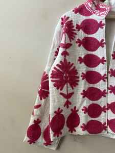 Veste d'hiver matelassée Candy TNT Suzani pour femme, brodée, col montant, style bohème, vêtement d'extérieur tendance pour festival, cadeau pour elle - Product Image 4