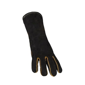 Gants de soudage en cuir de vachette pleine fleur à haute performance, résistants à la chaleur et aux étincelles, protection des mains, gants de lutte contre l'incendie CE - Product Image 2