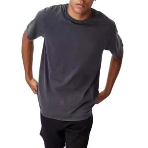 T-shirt de gymnastique pour hommes 100% coton 180g conception d'impression numérique personnalisée courte longueur avec technique de bouffée sonnerie de cou personnalisée - Product Image 1