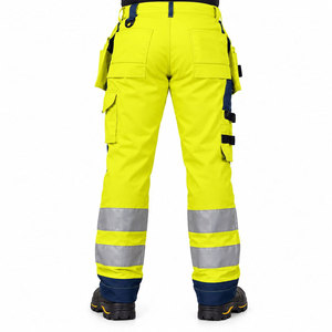 Pantalon de travail haute visibilité pour la sécurité routière, léger, avec bandes réfléchissantes, fermetures éclair aux jambes, cordon de serrage, équipement de pluie haute visibilité du Pakistan - Product Image 3