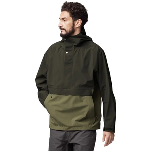 Men's Waterproof Hooded Windbreaker <b>Jacket</b> Color Blocking Half Zip Long Sleeve Casual Autumn Outerwear - Product Image 1