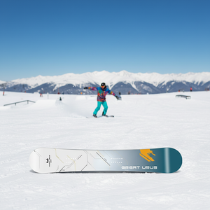Ski et <span class=keywords><strong>snowboard</strong></span> professionnels en fibre de carbone avec noyau en bois de forme asymétrique, imprimés en 3D, pour l'hiver, OEM ODM, usine personnalisée - Product Image 1