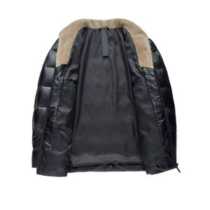 Veste matelassée d'hiver pour homme avec capuche et fermeture éclair, service OEM, vêtements d'extérieur, veste matelassée pour homme - Product Image 5