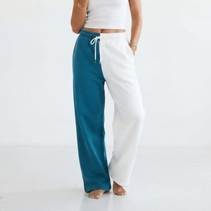Pantalon de jogging ample bicolore pour femme avec cordon de serrage à la taille – Tendance et décontracté – Vente en gros - Product Image 6