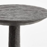 Table de bar sur pieds avec base conique haute et plateau surélevé, design compact, construction robuste, idéale pour les espaces de vie contemporains