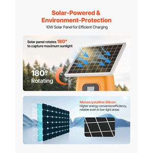 Caricatore Solare per Recinzioni 1J, Kit Elettrificatore per Recinzioni da 10kV con Portata di 3 km per Predatori e Allevamento Animale - Product Image 4