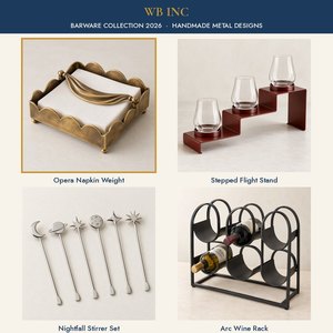 Porte-serviettes en laiton avec poids, plateau carré pour serviettes de cocktail, or antique, décoration de bar et de table - Product Image 3