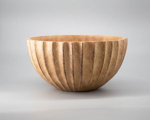 Bol de service en bois simple, artisanal, en bois naturel, pour la cuisine, la salle à manger, les salades, les fruits, écologique, durable - Product Image 6