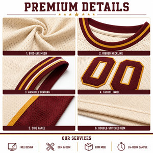 Breathable Mesh <b>Fabric</b> Quick Dry Custom Vintage Basketball Jersey <b>Retro</b> Team Uniform with Personalized Player Name Number Unisex - Product Image 5