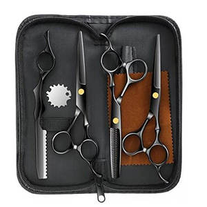 Hair Scissor <b>Set</b> Home Use Hair Hairdressing Scissors Kit Hair Clipper <b>Razor</b> Thinning Cutting - Product Image 6