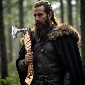 Hache Viking Industrielle de Haute Qualité, Forgée à la Main, Manche Gravé, Lame en Acier à Haute Teneur en Carbone, Tomahawk de Camping – Vente Chaude - Product Image 4