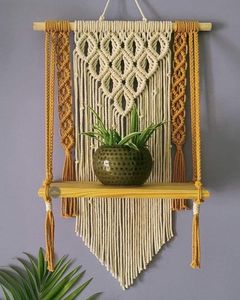 Support de plante suspendu en macramé de qualité export, décoratif, pour intérieur, maison, bureau, balcon, jardin - Product Image 2