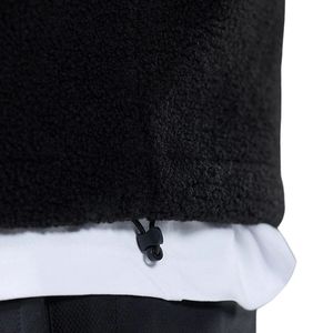 Gilet en polaire sherpa noir pour homme, fermeture éclair intégrale, sans manches, veste thermique chaude, vêtements de sport décontractés pour l'extérieur, veste de protection - Product Image 4