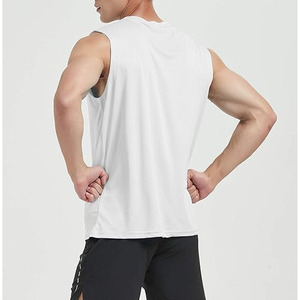 Camisetas sin mangas de poliéster para hombre al por mayor, personalizadas para gimnasio, fitness, entrenamiento, fabricante de ropa deportiva - Product Image 5